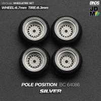 BNDS Rines De Aleación Con Neumáticos De Goma Para Vehículo De Escala 1/64 Estilo JDM VIP 8.3mm Conjunto De 4 Piezas Accesorios Detallados Para Modelo De Coche - details 50