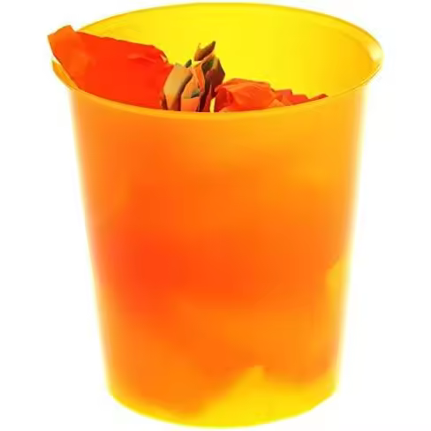 Archivo 2000 papelera de plástico archivo 2000 opcional aro sujetabolsas capacidad 16 litros 290x310 mm naranja  traslucido - 1