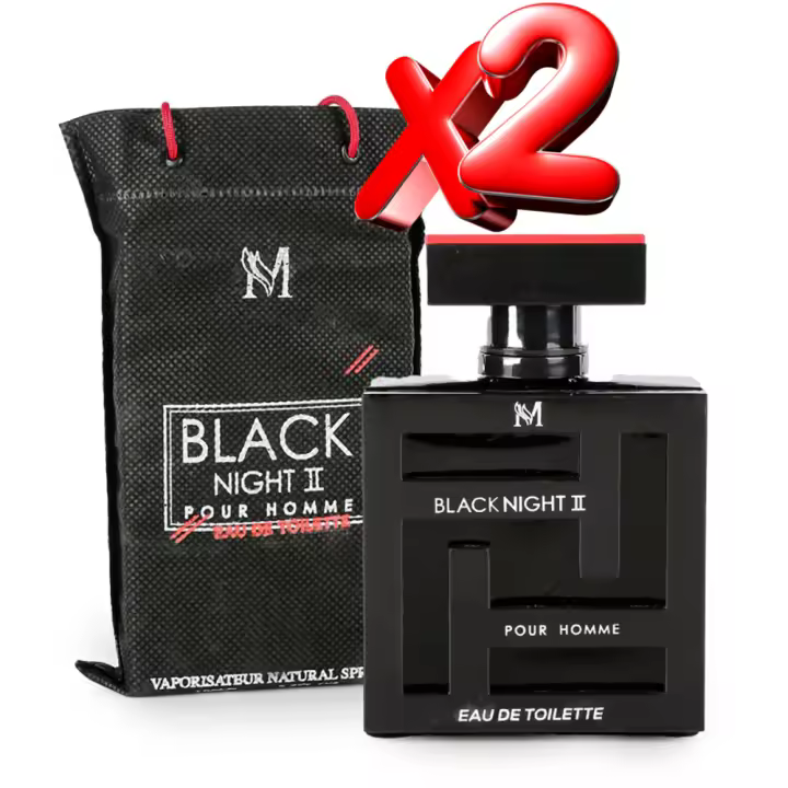 2 UNIDADES Black Night II Eau de Toilette para hombre 100ml Montage Brands Fragancia inspirada en otros perfumes Perfume masculino - 1