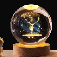 Luz Nocturna De Cristal 3D 6cm Con Astronauta Y Sistema Solar Saturno Vía Láctea Luz De Planetas Grabado Por Láser Regalo Para Niños - details 7