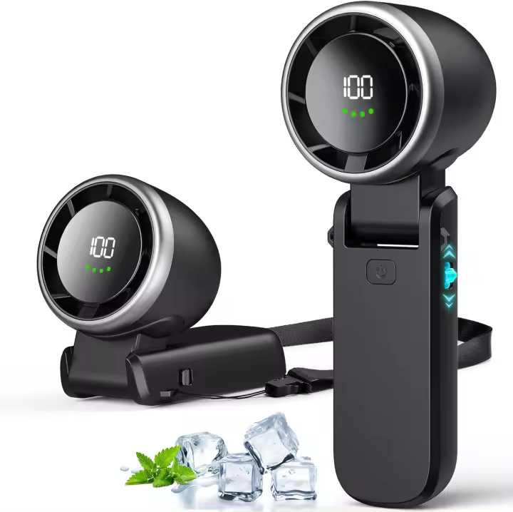 Ventilador Turbo Portátil de Mano, 5000mAh Ventilador de alta Velocidad,3 en 1 Ventiladores de Viaje para Actividades al Aire Libre/Interior - 1