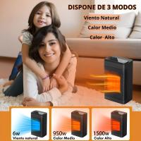 Calefactor Eléctrico Bajo Consumo, 1500W Calentador de Cerámica, Estufa Bajo Consumo, Calentador Eléctrico, Ahorro de Energía y Silencioso, 3 Modos con Control Remoto [Clase de eficiencia energética A] () - details 4
