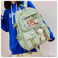 Mochila Para Mujer Impermeable De Nylon Con Múltiples Bolsillos Estilo Kawaii Para Estudiantes Con Capacidad Para Portátil Y Libros - details 6