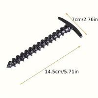 10 Pcs Pack Palos De Tenda Para Acampar Al Aire Libre Herraduras De Suelo Clavos De Anclaje Accesorios De Tenda Para Senderismo - details 2