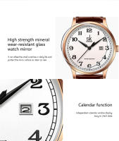 Reloj De Mujer Shengke Moda Diamante Dial Verde Diseño Original Reloj De Cuarzo Resistantes Al Agua Y Choque Con Correa De Cuero Y Caso Redondo - details 8