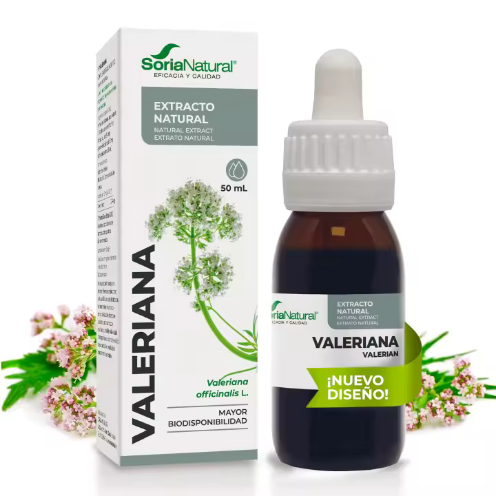 Valeriana Extracto Soria Natural - Calma la Ansiedad, el Estrés e Insomnio - Ayuda a Dormir - Frasco de Vidrio de 50ml - 1