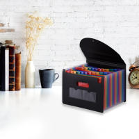 Organizador De Archivos A4 Con 24 Compartimentos De Tamaño Expansible Y Cubierta En Colores Arcoíris Para Escuela - details 6