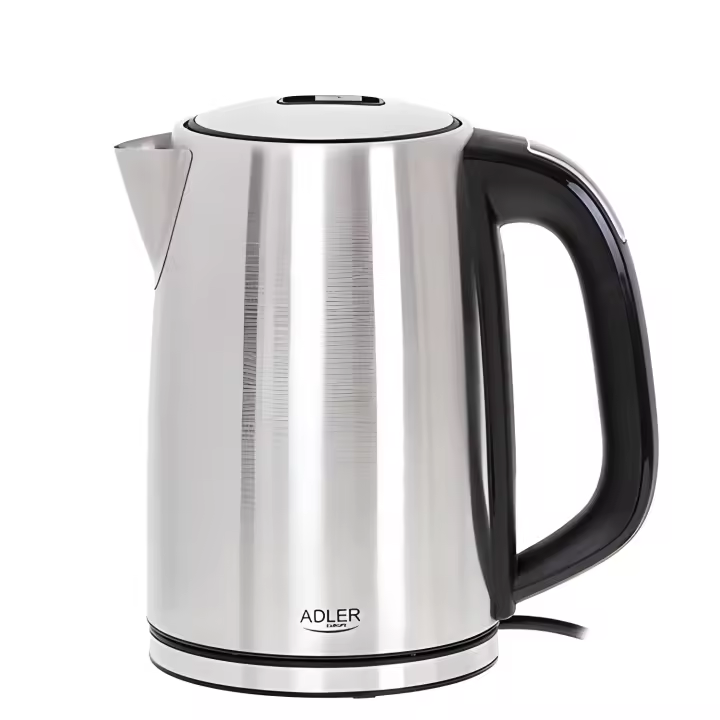 Adler AD 1340 - Hervidor de agua con pantalla LCD (acero, 1,7 L, con control de temperatura), color plateado - 1