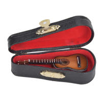 Guitarra De Madera Miniatura 10cm Adorno Musical Para Decoración De Escritorio Estudio Oficina Casa Estilo Moderno - details 7