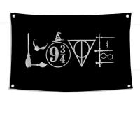 Bandera De Poliéster Para Niños Con Logo De Harry Potter Y Banderines De Cuatro Agujeros Decoración Exterior Y Habitaciones Estética - details 3