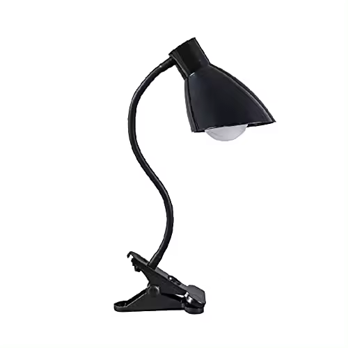 Lámpara de manguera modelo clip negro Solo se pueden utilizar bombillas LED de 5w. - 1
