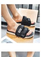 Zapatillas De Hombre Para Exterior E Interior Antideslizantes Con Suela Suave Cierre De Ganchillo Sandalias De Playa Estilo Casual Para Verano - details 15