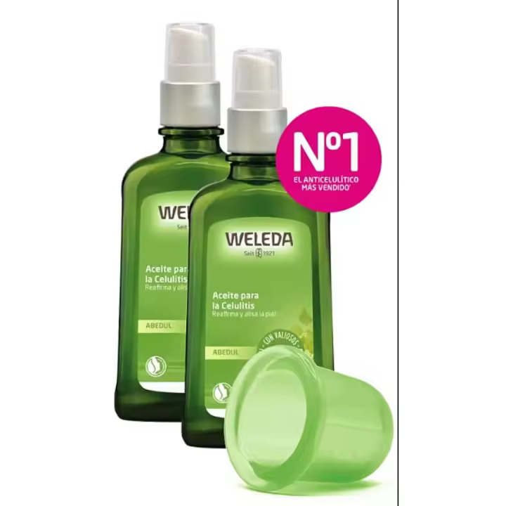 Weleda - Pack Oferta 40% descuento 2und - Aceite Anticelulítico Abedul + Masajeador "Celulicup"  de regalo - 1