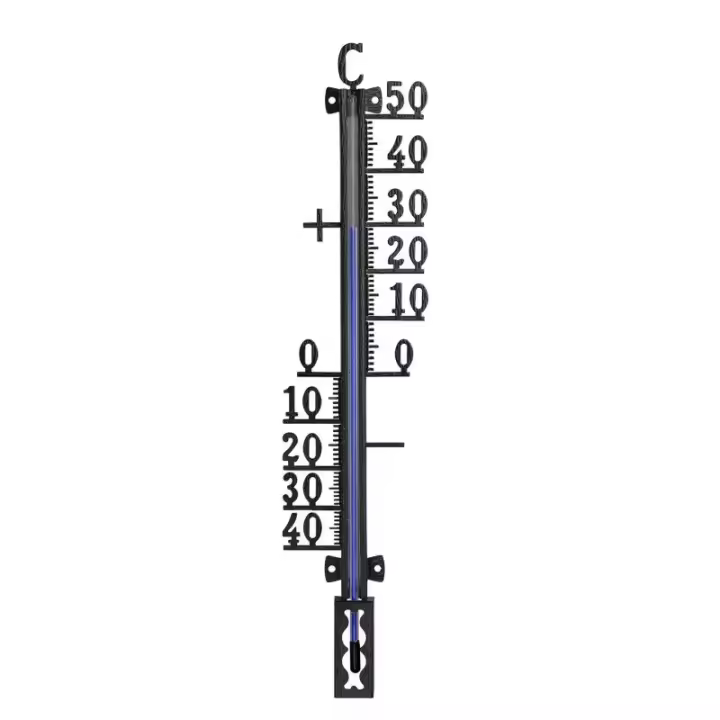 Maurer Termómetro Exteriores / Interiores Metal 27 Cm - Funciona Sin Mercurio - Ideal para Piscinas - 1