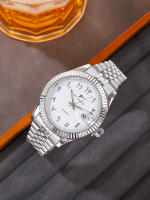 Reloj De Pulsera De Lujo Para Hombre Estilo Casual Y Deportivo Calendario Integrado Acero Inoxidable Movimiento Cuarzo Clásico Y Negocios - details 19