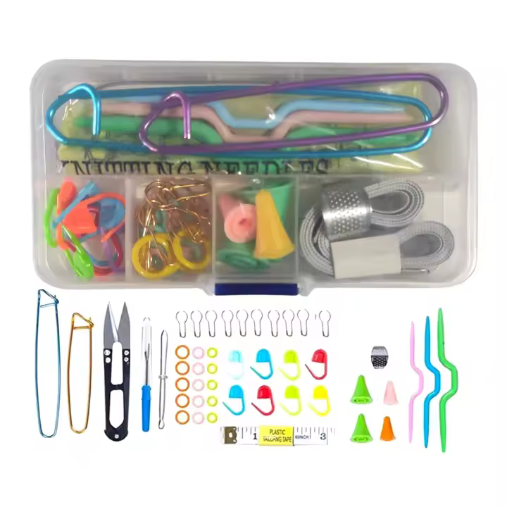 SusggO - 52 Piezas Kit Ganchillo Principiantes Crochet Amigurumi – Kit Ganchillo Accesorios en Caja Costurero - Juego Ganchillo Crochet DIY - Kit iniciacion Ganchillo - 1