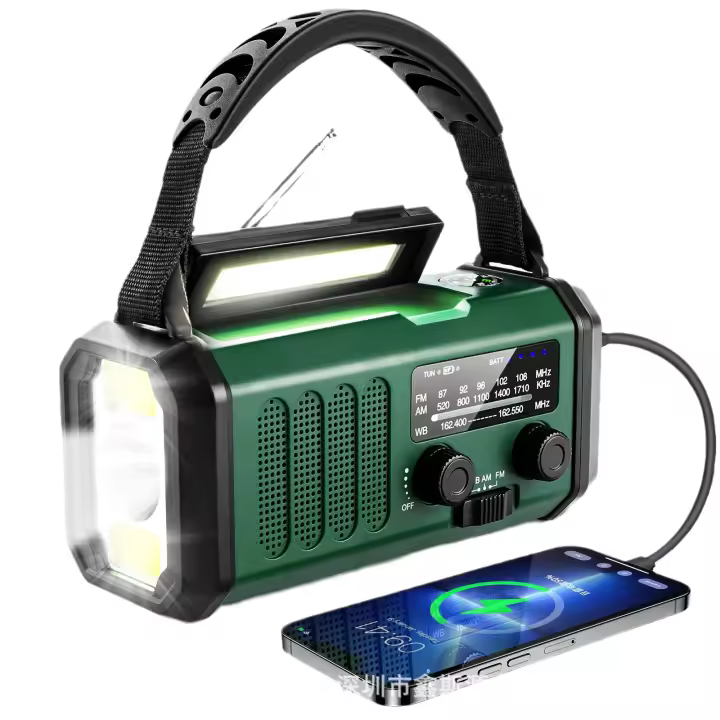 Radio portátil de Banda completa antidesastres emergencia manual multicuonal Radio Solar
Máquina FM - 1