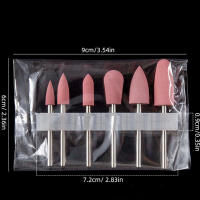Set De 6 Piezas De Cabezas De Molienda Para Manicura En Silicona Herramientas De Lijado Y Pulido Para Uñas Combinación De Plástico - details 9