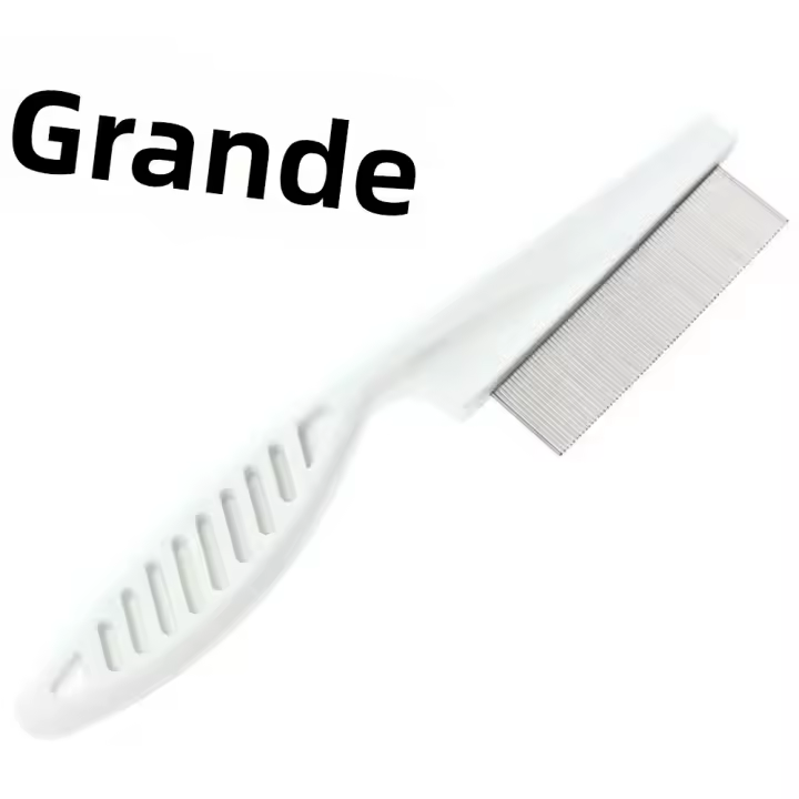 Peine De Acero Inoxidable Para Perros Y Gatos Cepillo De Aseo Para Mascotas Herramienta De Pelaje Y Pulgas Ideal Para Baño Y Limpieza - 1