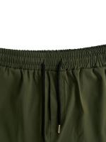 Pantalones De Cargo Para Hombre Con Bolsillos Y Cinta Ajustable En La Cintura Estilo Casual Moda Para Uso Diario Talla Regular - details 15
