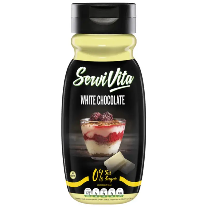 Salsa Zero Sabor White Chocolate  Pack 2 unidades  320ml  0% Azúcares añadidos  Para postres  17 kcal por cada 100 m  SERVIVITA - 1