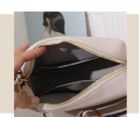Bolso De Hombro Para Mujer En Cuero Sólido Con Correa Ancha De Tela Bolso Cruzado De Moda Con Cierre De Cremallera Bolsa De Mano Versátil - details 2