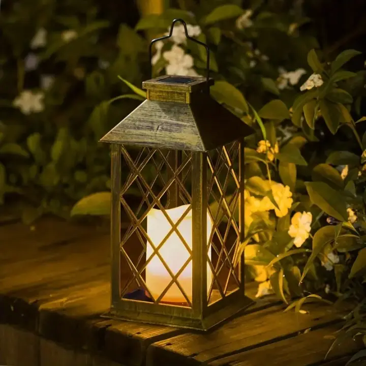 Lámpara Solar Para Exteriores Con Vela LED No Parpadeante Luz Impermeable Para Mesa Patio Jardín Decorativa Para Fiestas - 1
