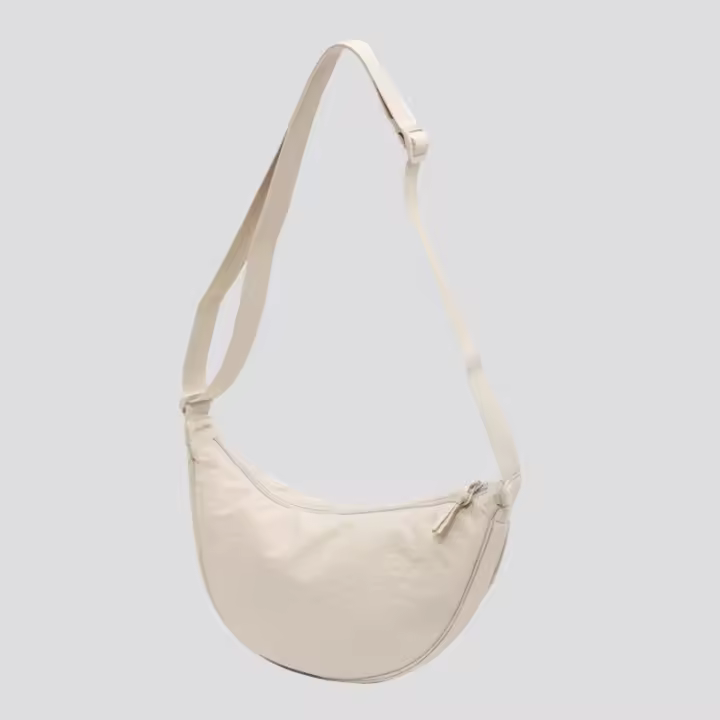 Bolso bandolera de Nailon impermeable con forma de Medio Luna, informal y lidero, para Mujer, with Correa ajustable para el hombre, ideal para Viajes, comprar, escuela y oficina. - 1