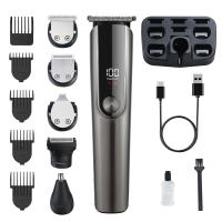 Cortadora de Cabello Eléctrica with Cabeza de Hueso, Juego de Cuchilla de cuero para el hogar, Cuchilla de Cabello with Pantalla digital dedicada, Grabado (Gris Titanium), Type C, Carga convenient y enchufe - details 3