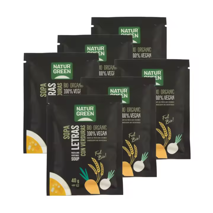 Pack 6x NaturGreen Sopa Letras con Verduras - 1