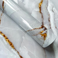 Papel Tapiz Autoadhesivo De Patrón De Mármol Para Decoración De Hogar Sala De Estar Comedor Cocina Resistente Al Aceite Decoración De Fondo - details 4