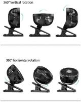 Mini ventilador de clip que funciona con pilas, 2500 mAh, ventilador personal portátil de 4 pulgadas para exteriores, cochecito de bebé, asiento de... - details 0