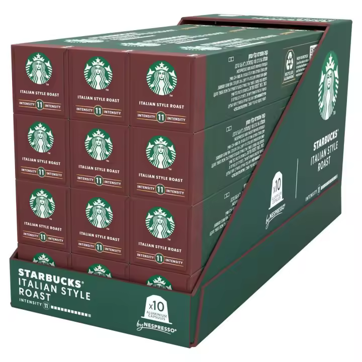 STARBUCKS by NESPRESSO - Italian Style Roast - Tueste Intenso, intensidad 11 - 12x10caps (120 cápsulas) - 1
