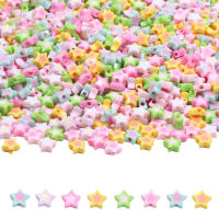 50Pcs Bolas De Estrella Coloridas De 10mm Para Creación De Joyas Pulseras Collares Aretes Accesorios DIY De Acrílico - details 4
