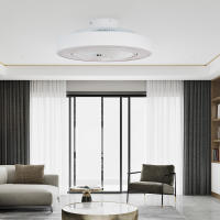 Ventilador de techo Jocca con plafón de 8 aspas camufladas a través de una rejilla con diámetro de 55cm, con 3 opciones de luz, temporizador de 1-2 horas, función de verano e invierno, mando a distancia y app móvil - details 0