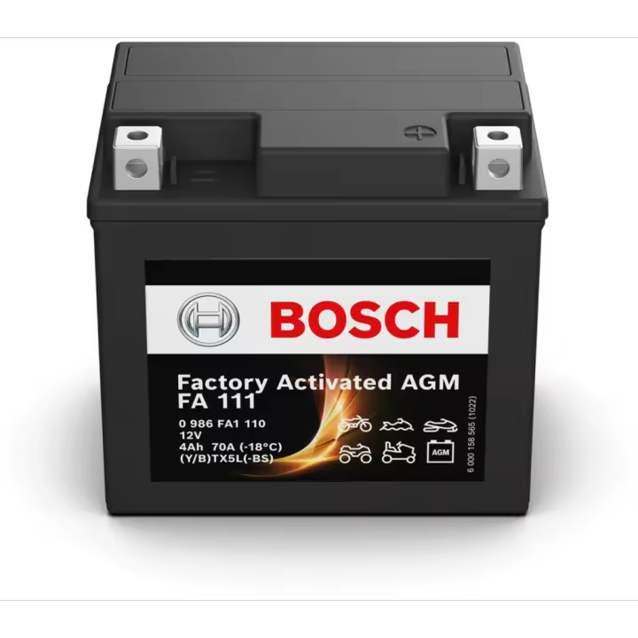 Batería Bosch FA111 - AGM. Tecnología AGM. 12V - 4Ah/70A (EN) - 1