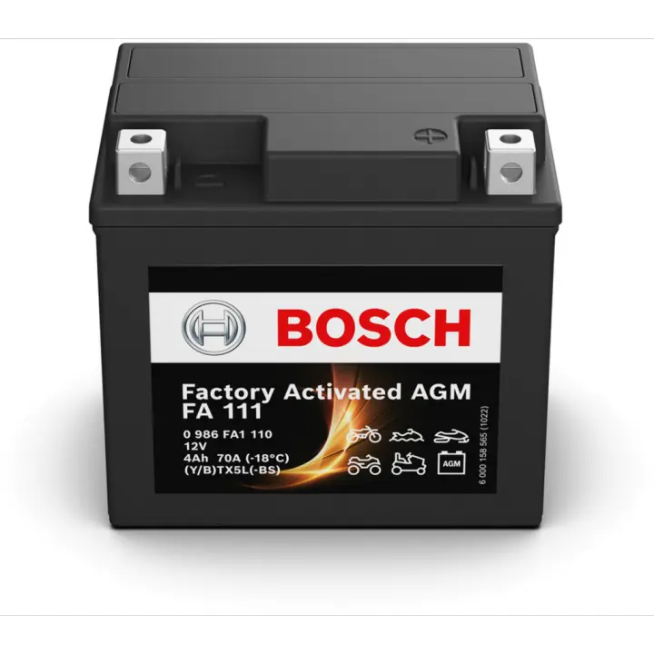 Batería Bosch FA111 - AGM. Tecnología AGM. 12V - 4Ah/70A (EN) - 1