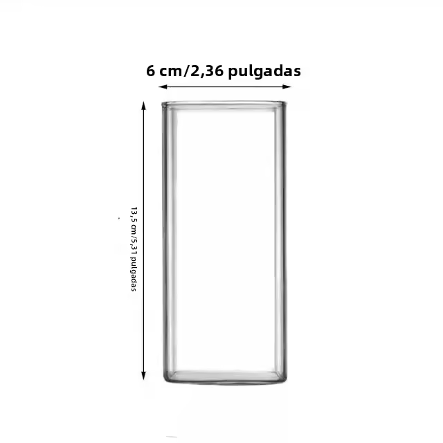 Vaso De Leche Para Té De Vidrio Borosilicato Transparente Cuadrado Eco-amigable Para Bebidas Frías Y Calientes 250/350/450ML - 1
