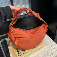 Bolso De Mano En Forma De Dumpling Para Mujer Estilo Casual Con Correa Ajustable Bolso Crescent Bolsos De Hombro Moda Sólida - details 0