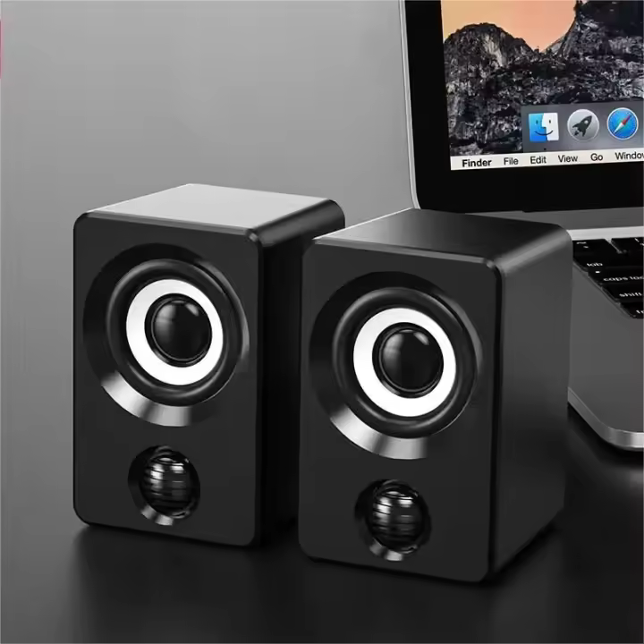 Mini Altavoz De Computadora USB Con Cable Estéreo Surround Portátil Para PC Escritorio Laptop Uso Doméstico Conexión AUX Y USB - 1