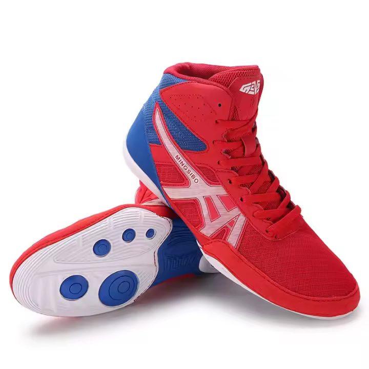 Zapatos De Lucha Masculinos Zapatillas De Boxeo Sanda De Lucha Alta Botas De Lucha Pesas Respirables Tamaño 36-45 Material Nylon Suela De Goma - 1