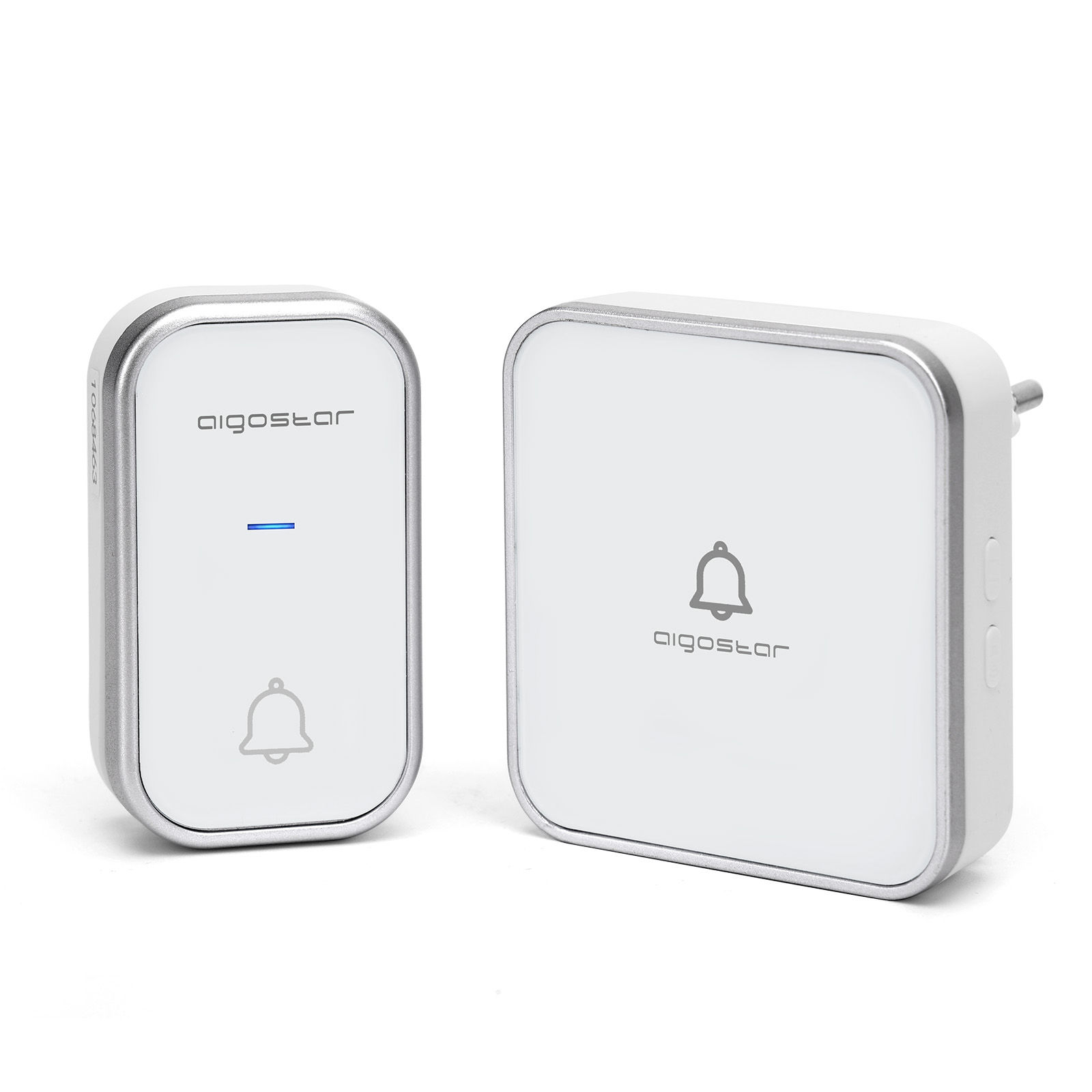 Aigostar Timbre Inalámbrico, Timbre de Puerta con Autoalimentado, Timbre Inalámbrico Exterior Impermeable con Indicadores LED, Resistente al Agua, 36 Melodías, 3 Niveles de Volumen