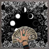 Mantel De Taro Con Doce Constelaciones Y Cielo Estrellado 1pc Decoración De Juego De Tarot Estilo Moderno Poliéster 100% - details 50
