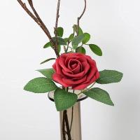 100pcs Hojas De Rosa Artificiales Para Navidad Decoración De Hogar Exteriores Protección UV Jardín Muralla Boda Bouquet DIY Regalo Decorativo - details 13