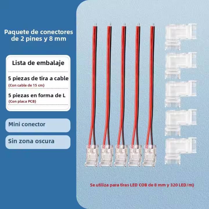 Tira De LED COB Flexible 5M 12V Con 320 Diodos Luz Lineal Dimmable Para Decoración De Habitaciones No Impermeable Con Chip SANAN - 1