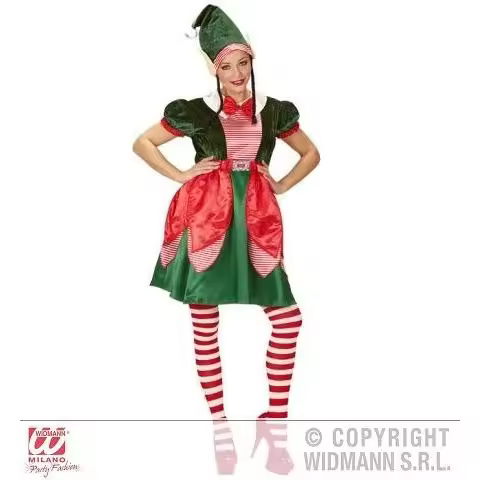Elfo Aayudante De Papá Noel (vestido, Gorro Con Orejas Y Tenzas) (M) 08782 Widmann - 1