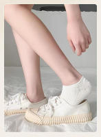 5 Pares De Calcetines Cortos Para Mujer Color Sólido Negro Y Blanco Casual Breathable Calcetines De Verano De Poliéster - details 1