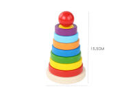 Juguetes Educativos Montessori Para Niños Bloques Arcoíris De Madera Juego De Ensamblaje De Colores Y Formas Entrenamiento De Motricidad Finas Para Bebés Y Niños Pequeños - details 15