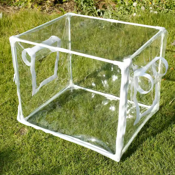 Carpa De Jardín Para Plantas Insecto-Resistente Y Anti-Pájaros PVC Cubierta Temporada Fría Calentamiento Invernadero Portátil Protección UV Y Viento - 1
