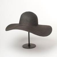 Sombrero De Sol Para Mujer Y Hombre Color Sólido De Moda Con Rhinestone 14cm Grande Paja Resistente Al Sol Plegable Para Playa Y Viajes - details 43